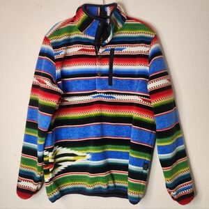 STS Ranchwear Quincey‎ Pullover Multicolored Striped Fleece, Size S
